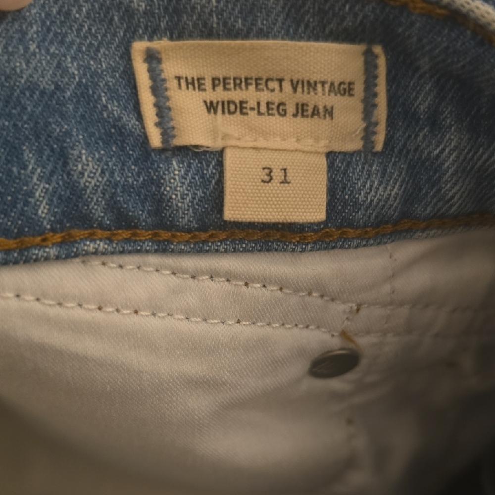 Madewell Blue Flare Wide Leg Jeans - Picture 6 of 6